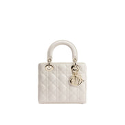 Dior White Lamb Leather Handbag