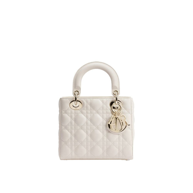 Dior White Lamb Leather Handbag