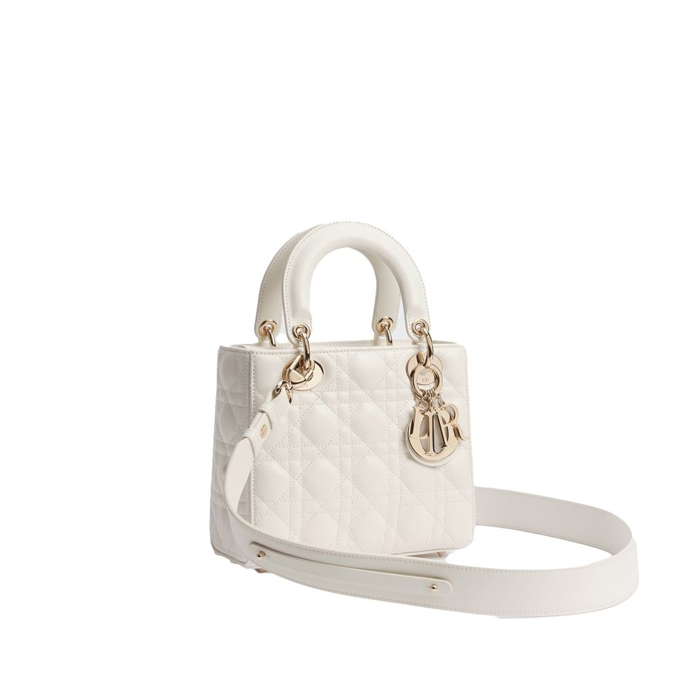 Dior White Lamb Leather Handbag