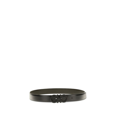 Ferragamo Black Calf Leather Regular Belt