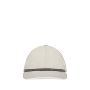 Brunello Cucinelli White Cotton Cap (Baseball Hat)