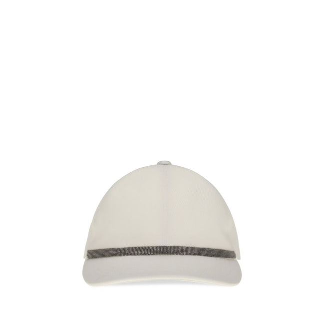 Brunello Cucinelli White Cotton Cap (Baseball Hat)