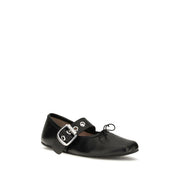 Vivienne Westwood Black Leather Ballet Flats