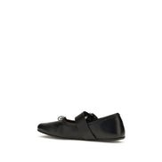 Vivienne Westwood Black Leather Ballet Flats