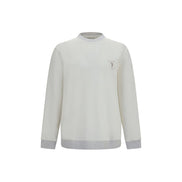 Brunello Cucinelli White Cotton Sweatshirt