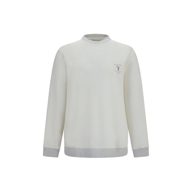 Brunello Cucinelli White Cotton Sweatshirt
