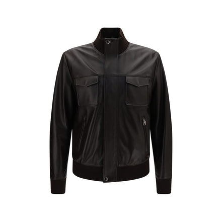Dolce & Gabbana Brown Lamb Bomber