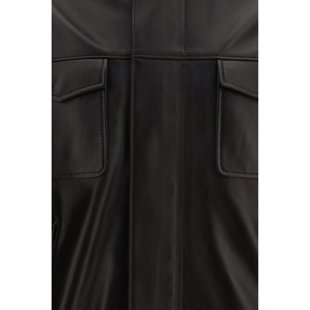 Dolce & Gabbana Brown Lamb Bomber