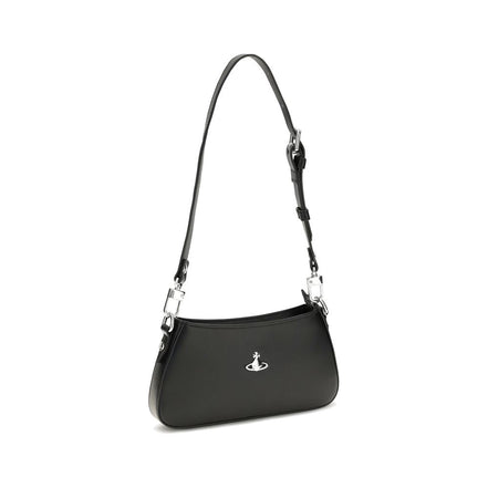 Vivienne Westwood Black Leather Shoulder Bag
