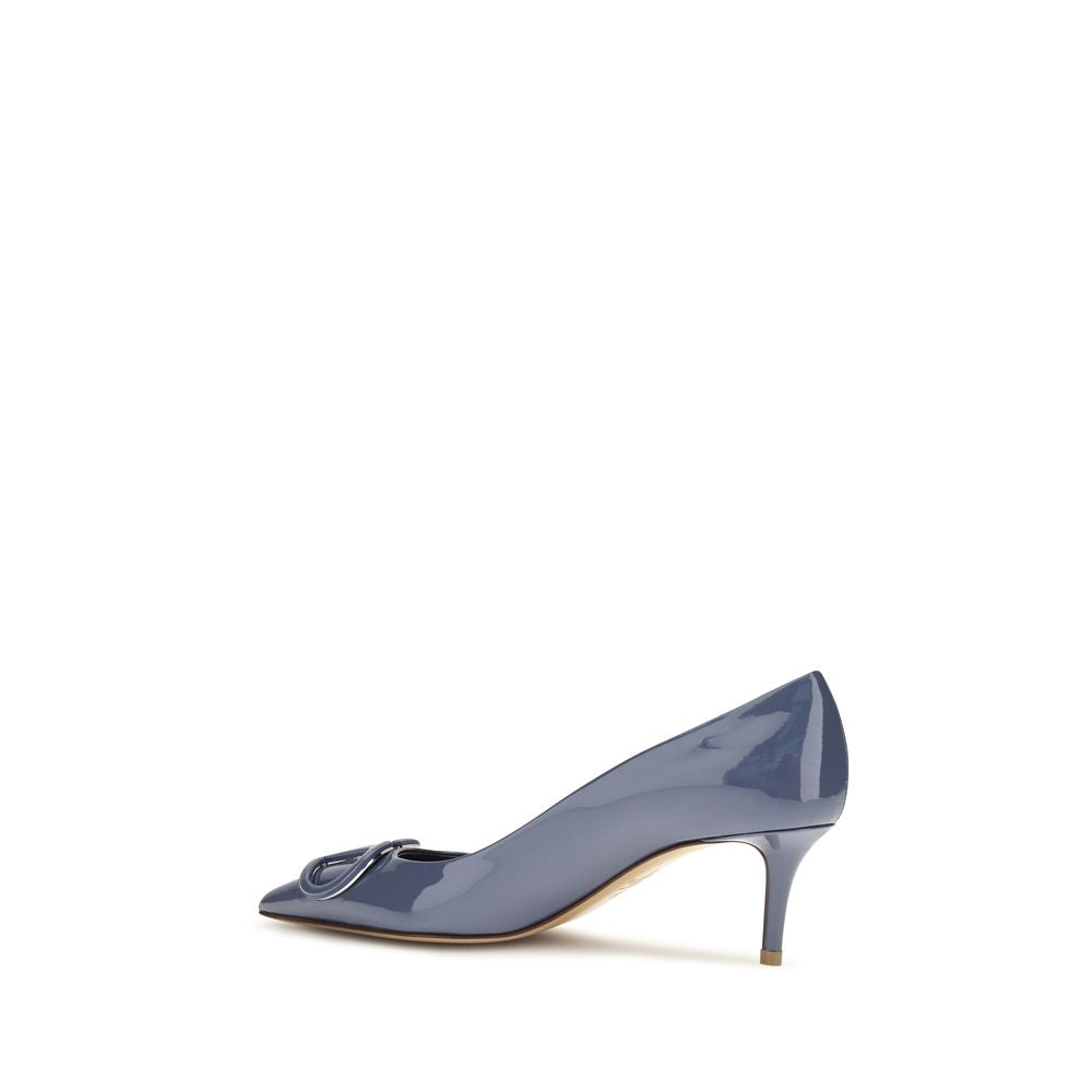 Valentino Garavani Blue Leather High Heel Pumps