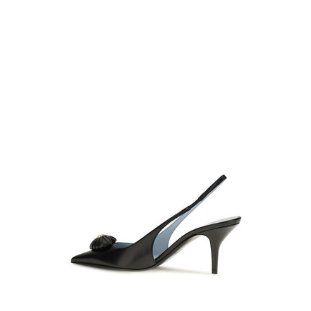 Valentino Garavani Black Calf Leather Bos Taurus High Heel Pumps