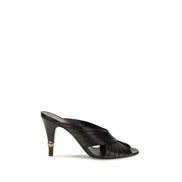 Versace Black Lambskin Mules