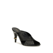 Versace Black Lambskin Mules