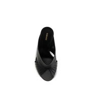 Versace Black Lambskin Mules