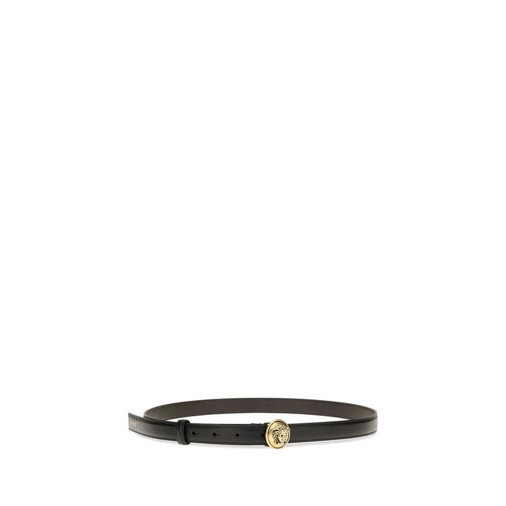 Versace Black Leather Regular Belt