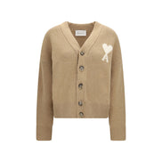 Ami Paris Beige Alpaca Cardigan