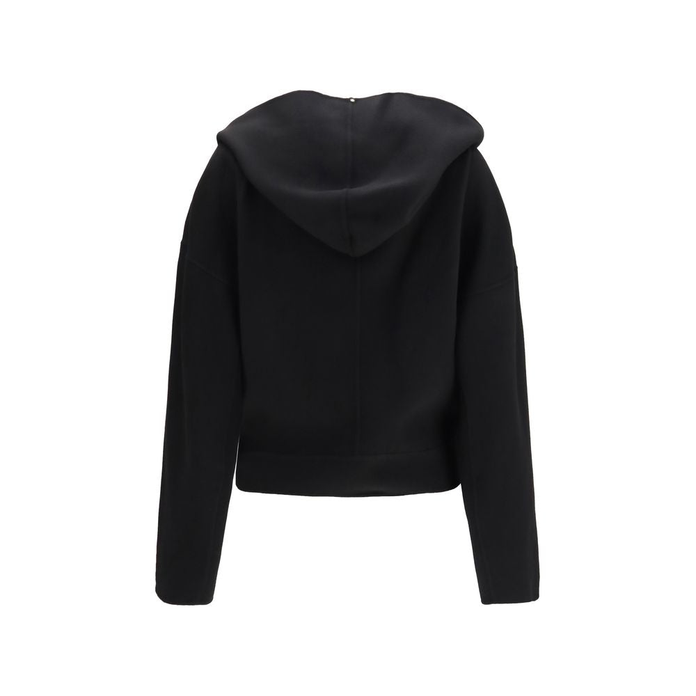 Max Mara Black Wool Full-Length Jacket