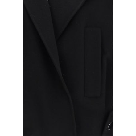 Max Mara Black Wool Full-Length Jacket