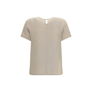 Max Mara Beige Silk T-Shirt
