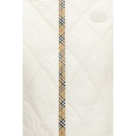 Burberry White Polyester Sleeveless Jacket