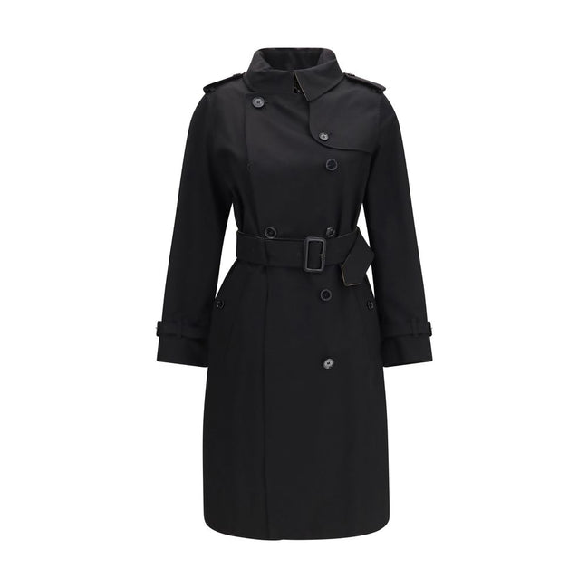 Burberry Black Cotton Coat