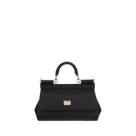 Dolce & Gabbana Black Calf Leather Bos Taurus Handbag