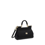 Dolce & Gabbana Black Calf Leather Bos Taurus Handbag