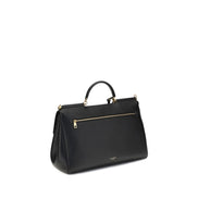 Dolce & Gabbana Black Calf Leather Bos Taurus Shoulder Bag