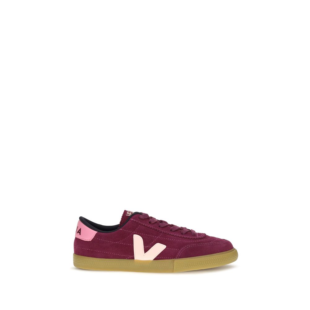 Veja Purple Calf Leather Low Top Sneakers