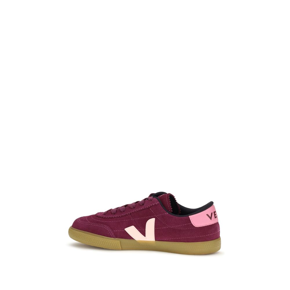 Veja Purple Calf Leather Low Top Sneakers