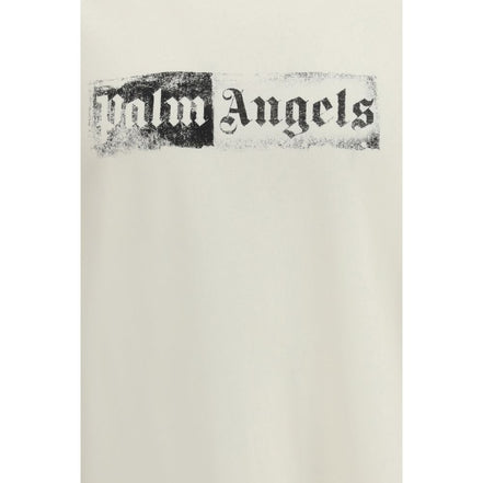 Palm Angels Beige Cotton T-Shirt