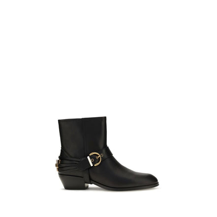 PINKO Black Leather Ankle Boots