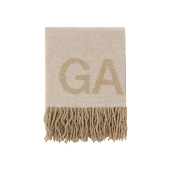 Ganni Beige Wool Scarf