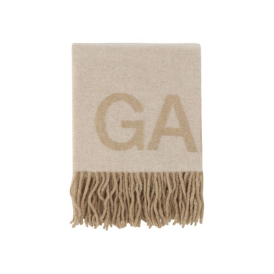 Ganni Beige Wool Scarf