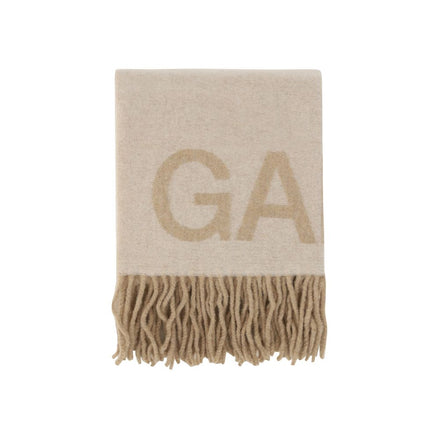Ganni Beige Wool Scarf
