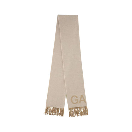 Ganni Beige Wool Scarf