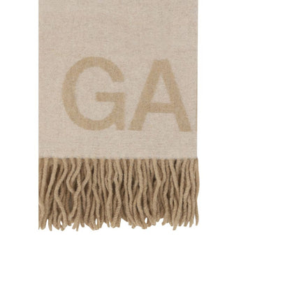 Ganni Beige Wool Scarf