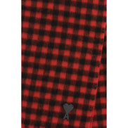 Ami Paris Red Wool Scarf