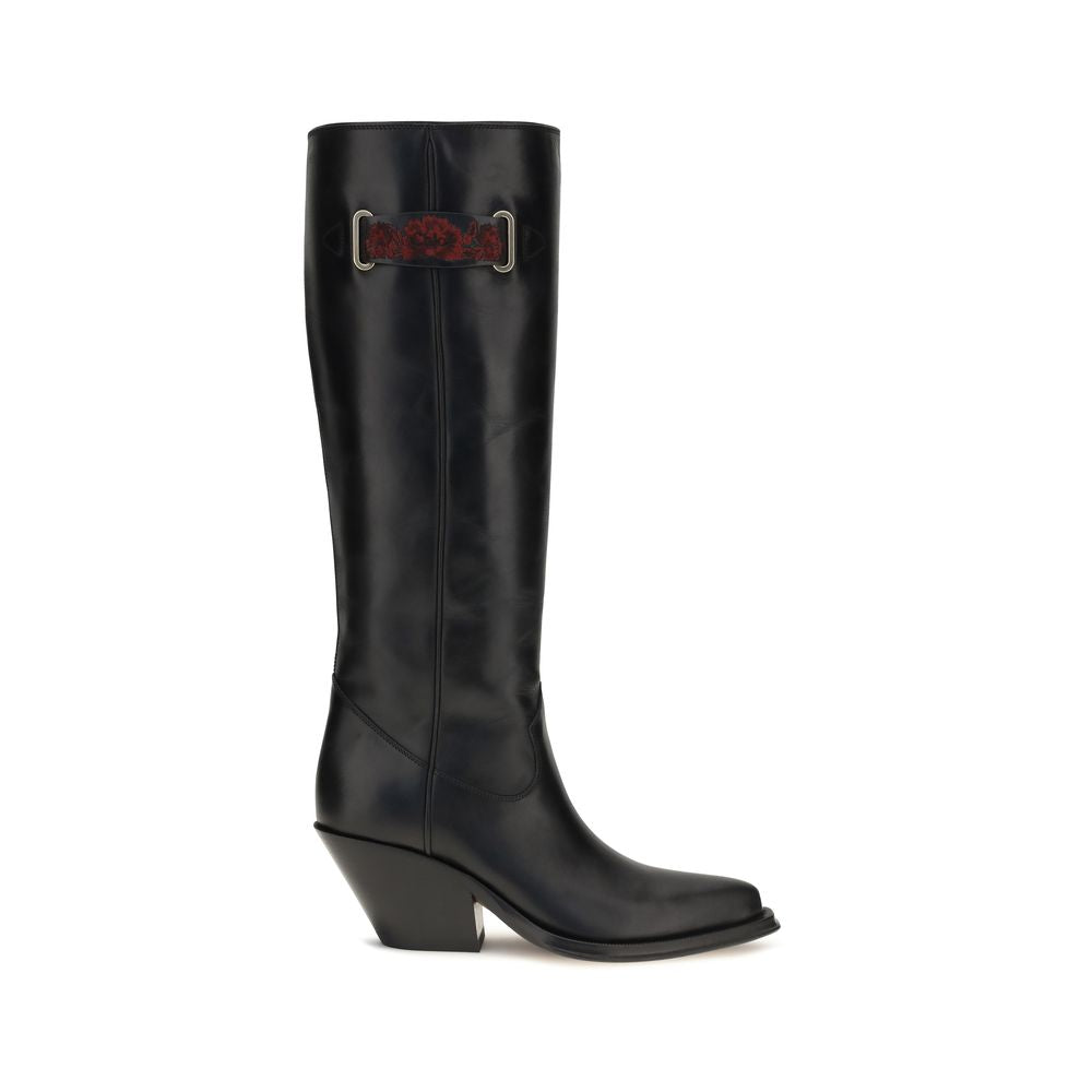 Chloé Black Leather Over The Knee Boots