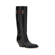 Chloé Black Leather Over The Knee Boots