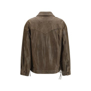 Golden Goose Brown Lamb Leather Jacket