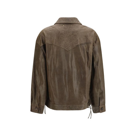 Golden Goose Brown Lamb Leather Jacket
