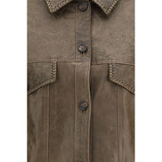 Golden Goose Brown Lamb Leather Jacket