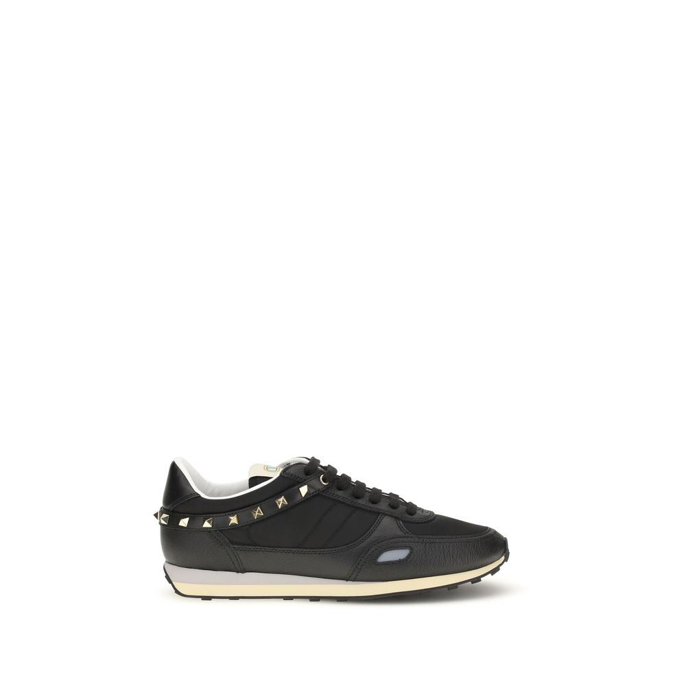 Valentino Garavani Black Leather Athletic Sneakers