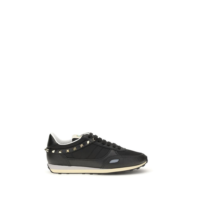 Valentino Garavani Black Leather Athletic Sneakers