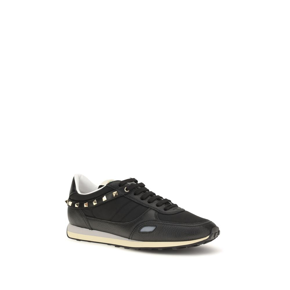 Valentino Garavani Black Leather Athletic Sneakers