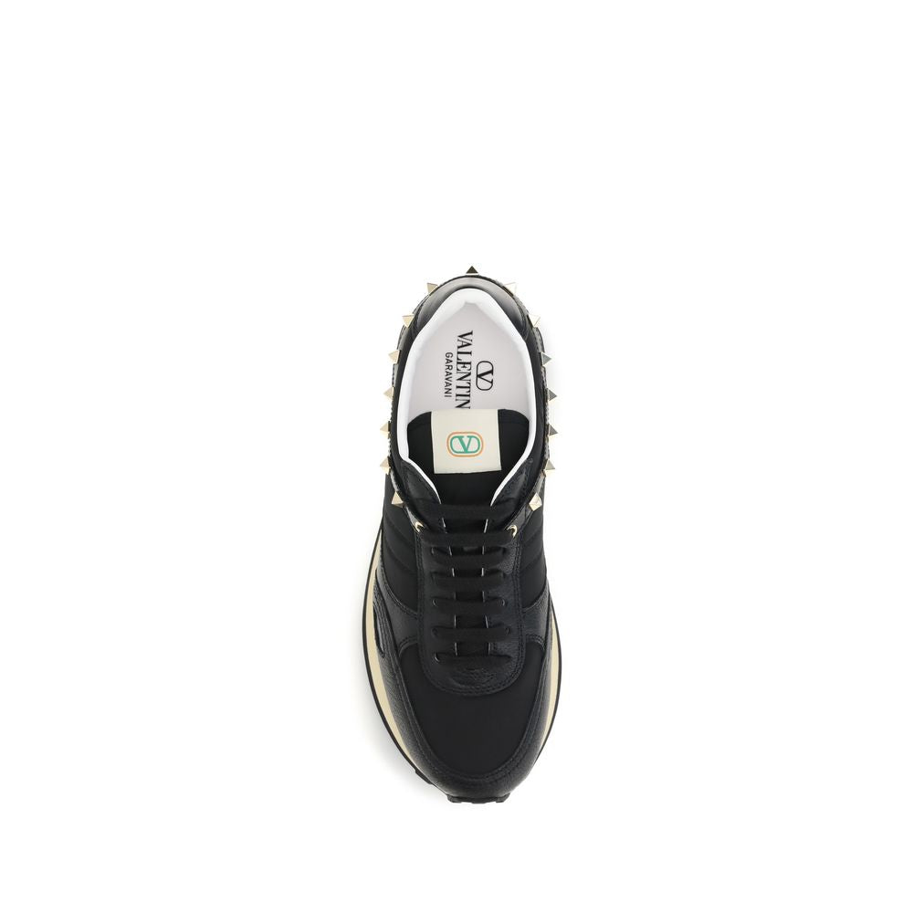 Valentino Garavani Black Leather Athletic Sneakers