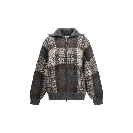 Brunello Cucinelli Gray Mohair Cardigan