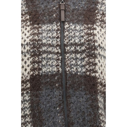 Brunello Cucinelli Gray Mohair Cardigan