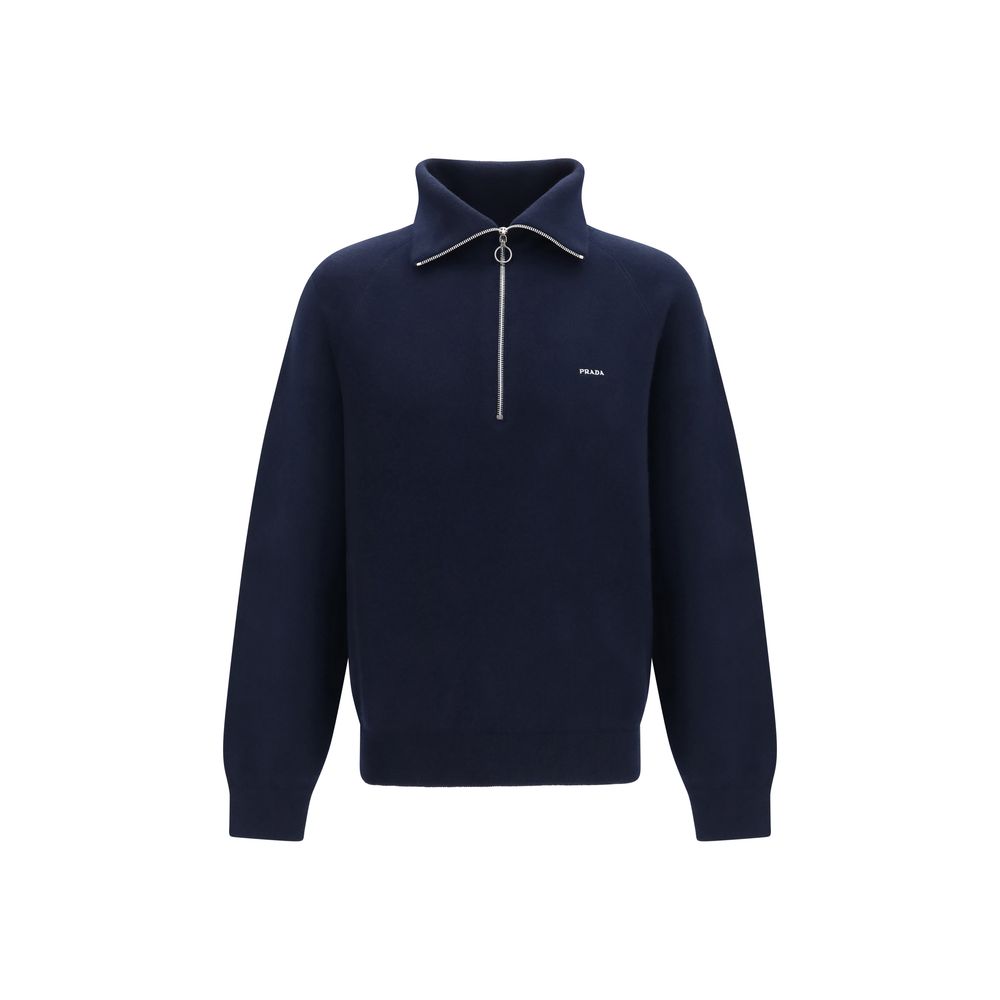 Prada Blue Wool Sweatshirt